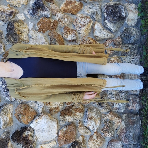 Free People Jackets & Blazers - Free People Get Yer Gauze Hooded Cardigan